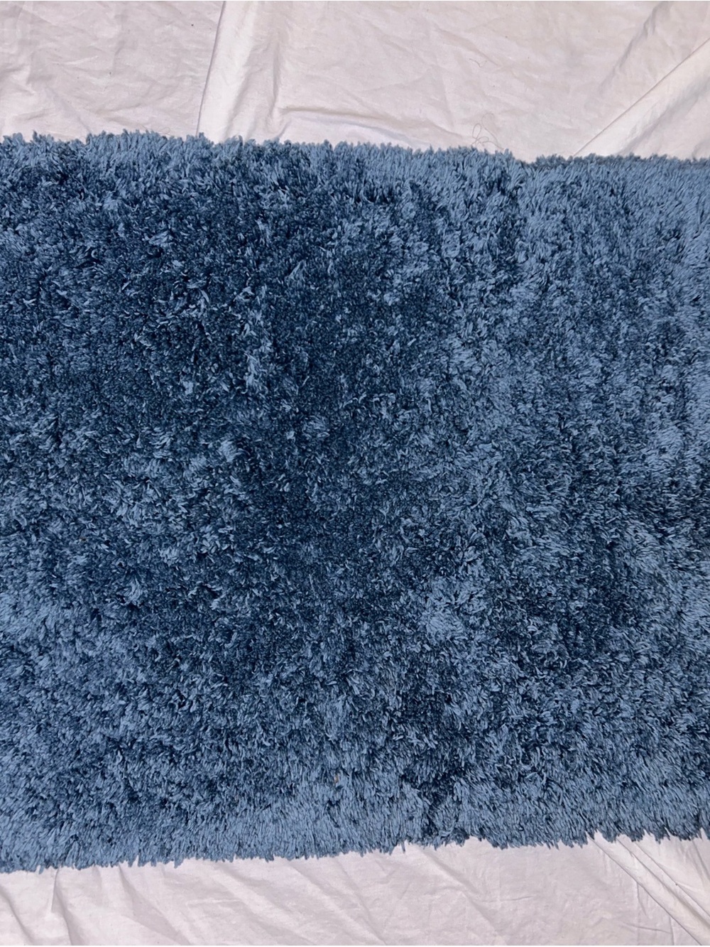IKEA Plush Shag Bath Mat in Blue
